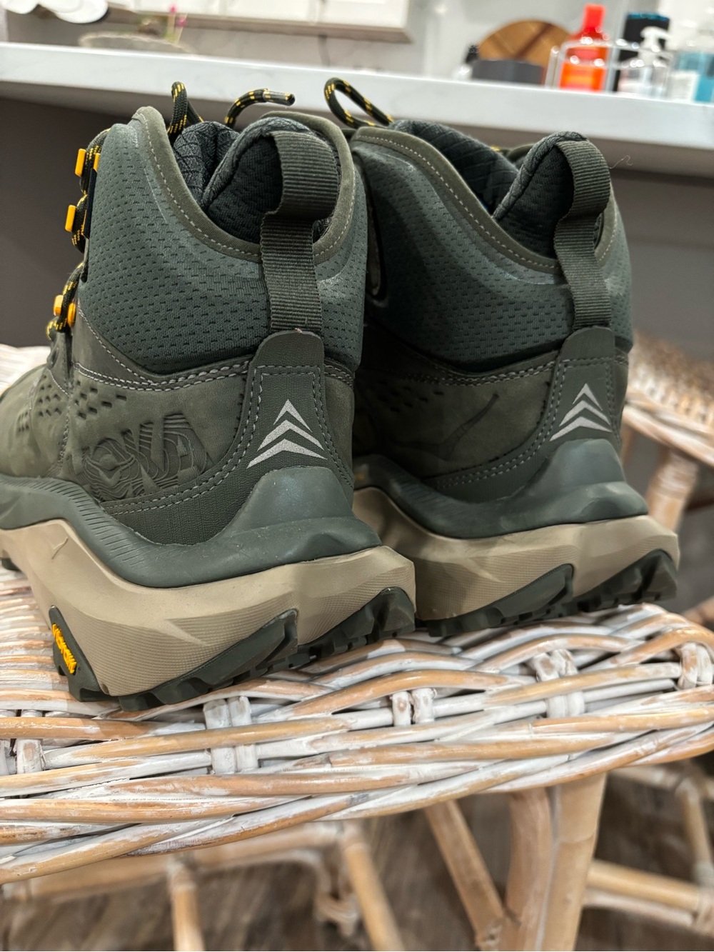 Hoka Kaha 2 Gore Tex Olive Green Waterproof Hiking Boots - Picture 2 of 9